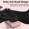 Wetene Wireless Hair Straightening Comb, Portable USB Charging Curling Iron, Electric Styling Comb, Rechargeable Hair Care Tool